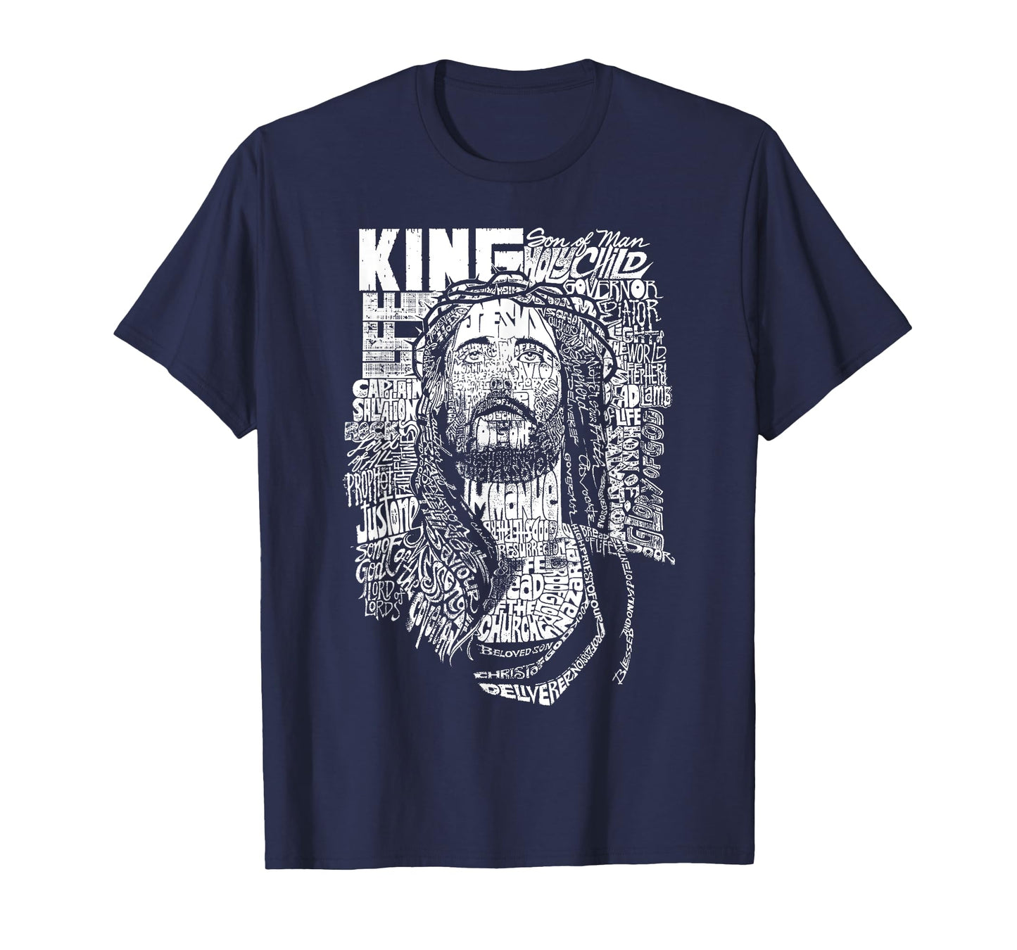 Inspirational Jesus Typography Artwork Holy Savior T-Shirt