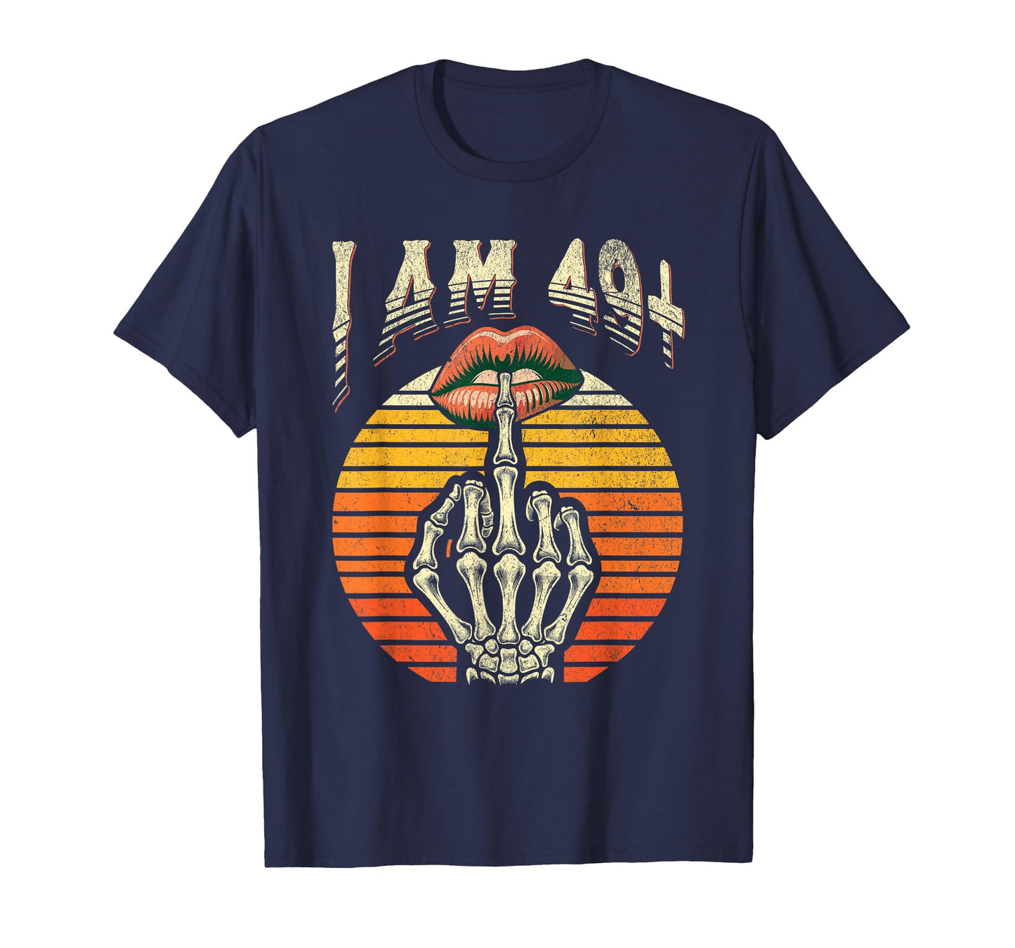 50th Birthday I Am 49 Plus 1 Middle Finger Vintage 49+1 T-Shirt