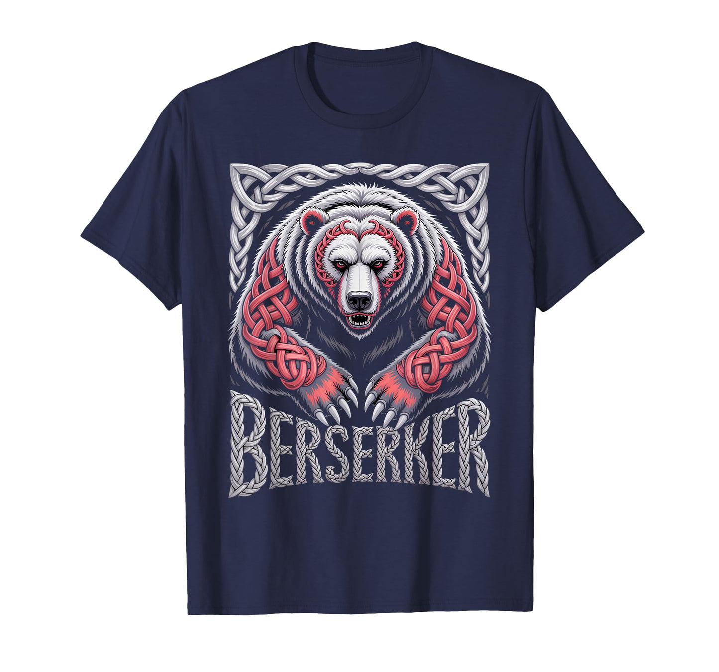 Celtic Knotwork Berserker Bear Nordic Warrior Viking Spirit T-Shirt