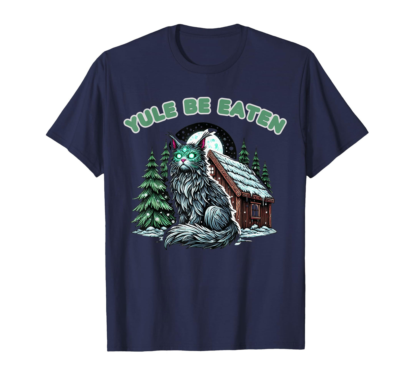Yule Be Eaten Yule Christmas Cat Jolakotturinn Icelandic T-Shirt