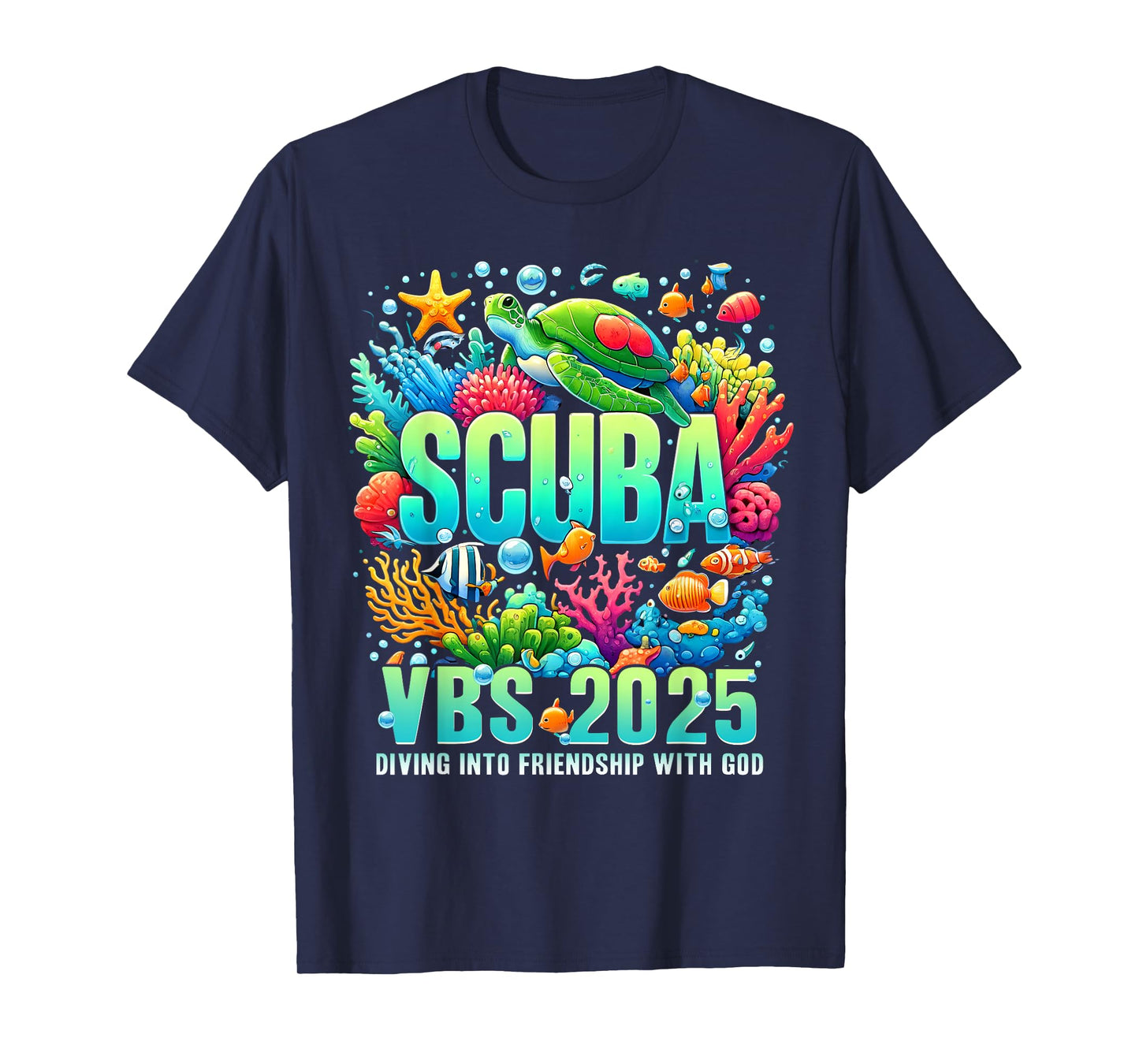 VBS 2025 Squad Scuba Diving Into Friendship With God T-Shirt