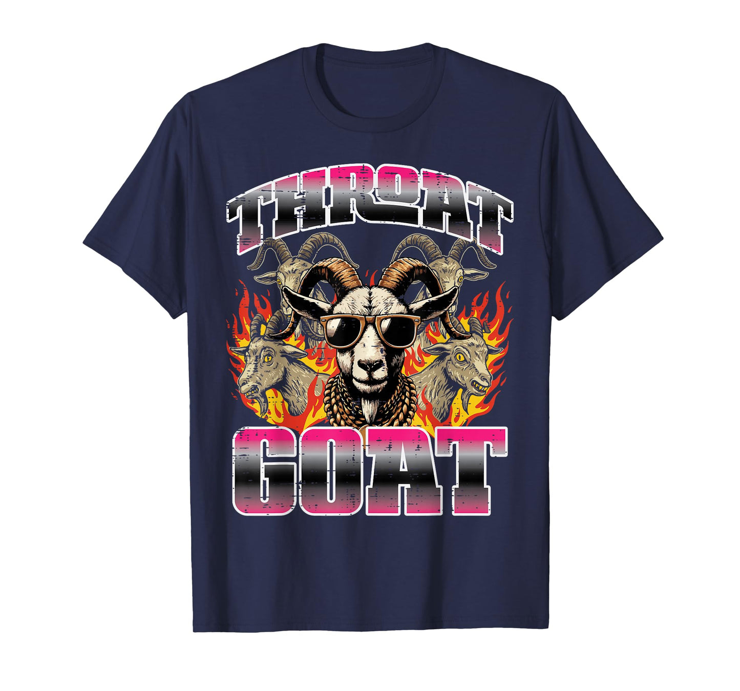 Inappropriate Throat Goat Funny Adult Humor Joke Women Men T-Shirt