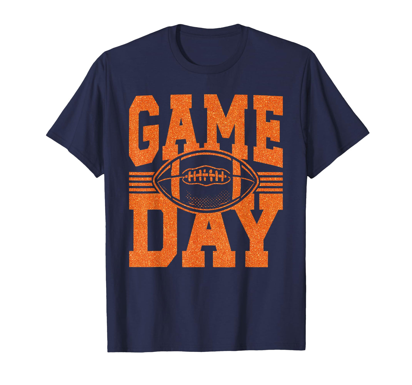 Game Day Football Season Football Mama Girl Orange Team T-Shirt