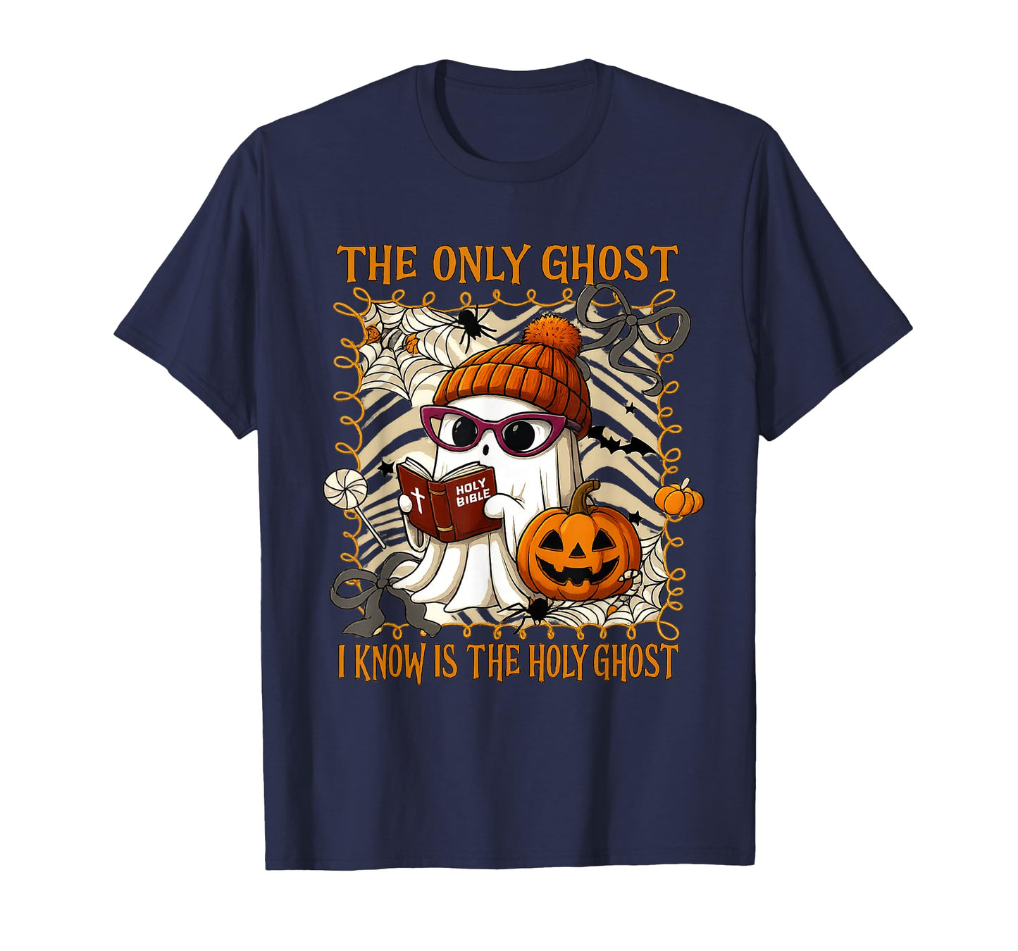 The Only Ghost I Know Is The Holy Ghost Halloween Christian T-Shirt