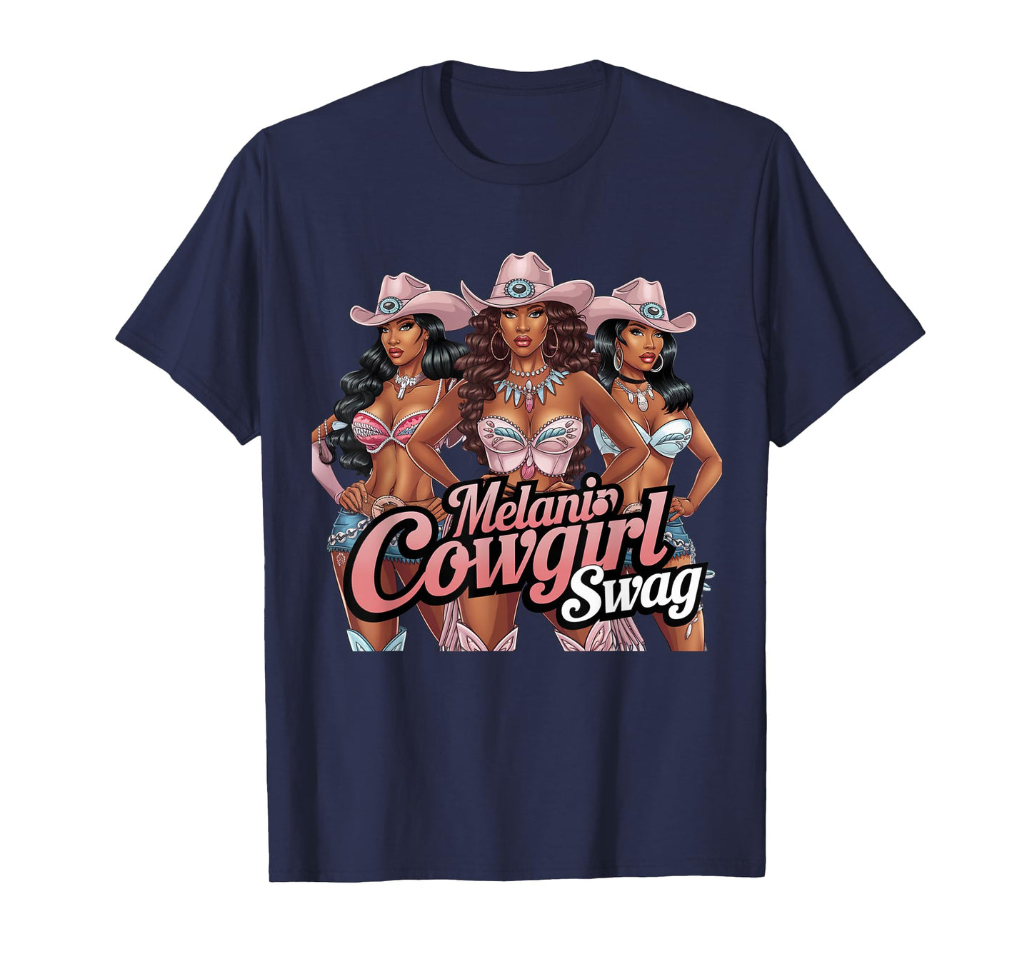 Melanin Cowgirls Swag African Melanin Cowgirl Black History T-Shirt