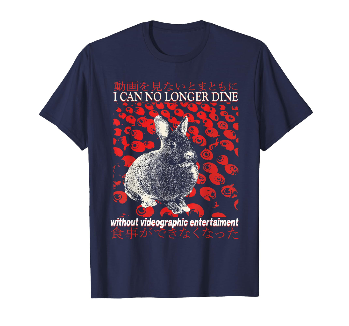 I Can No Longer Dine Rabbit Vintage Japanese T-Shirt