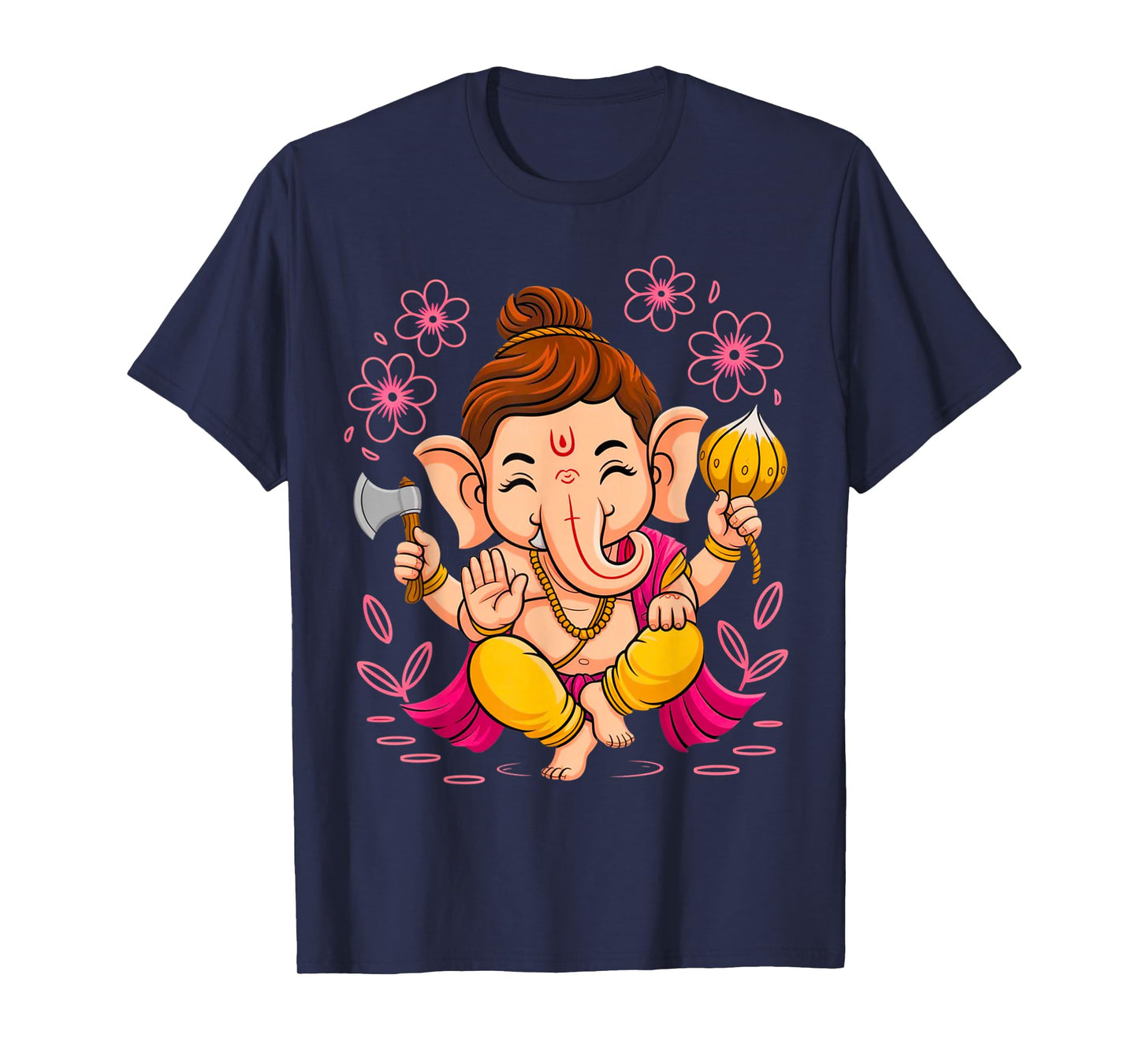Hindu Ganesha Puja Elephant God India Meditation Yoga Murti T-Shirt