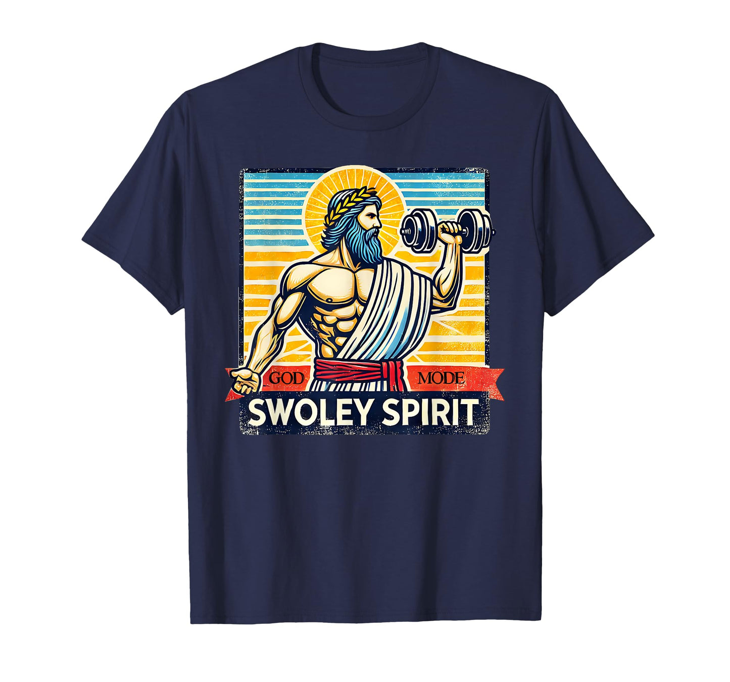 Funny Jesus Swollen Spirit Workout Weightlifting Tee T-Shirt