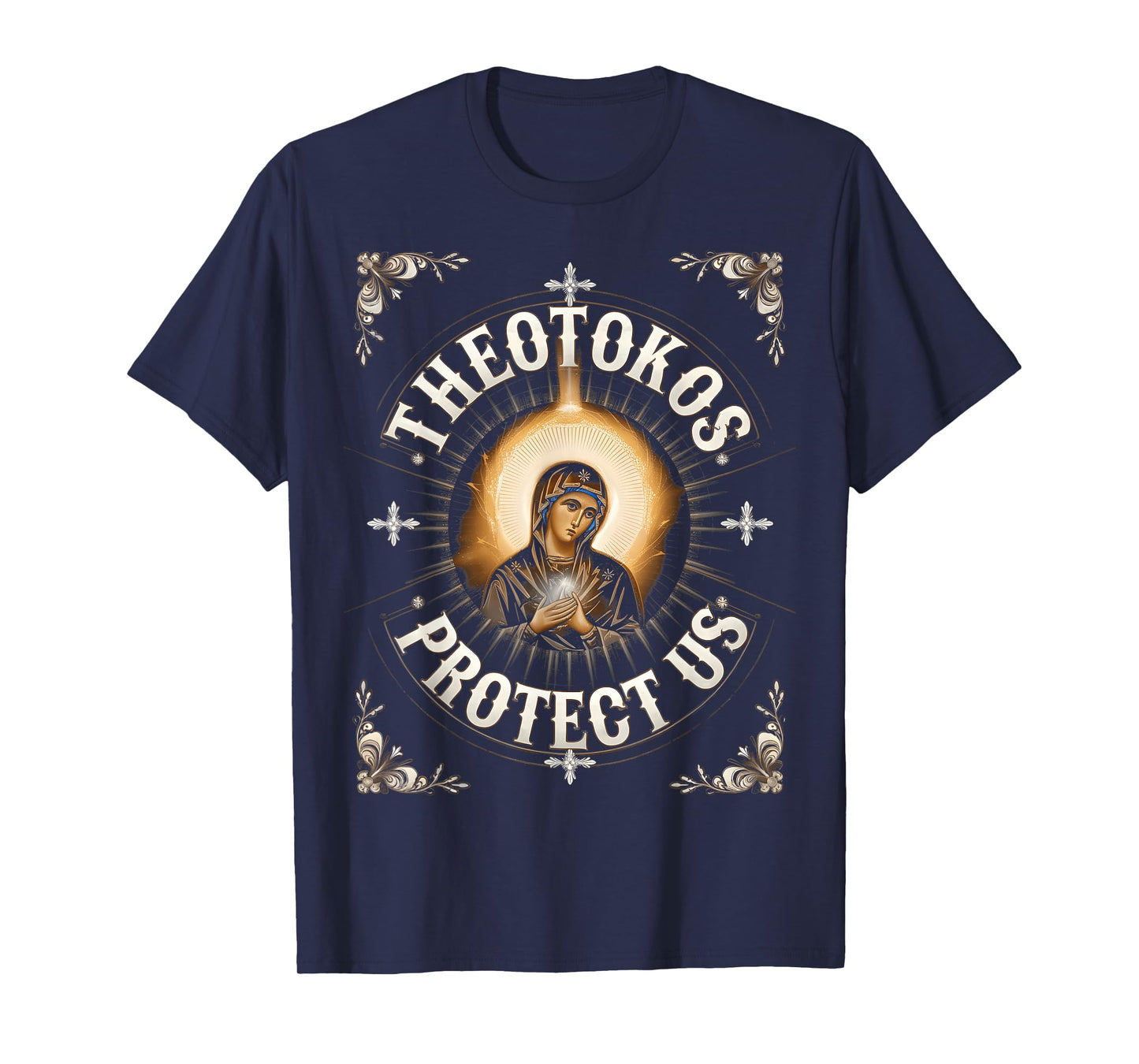 Theotokos Protect Us Orthodox Christian Holy Mary T-Shirt