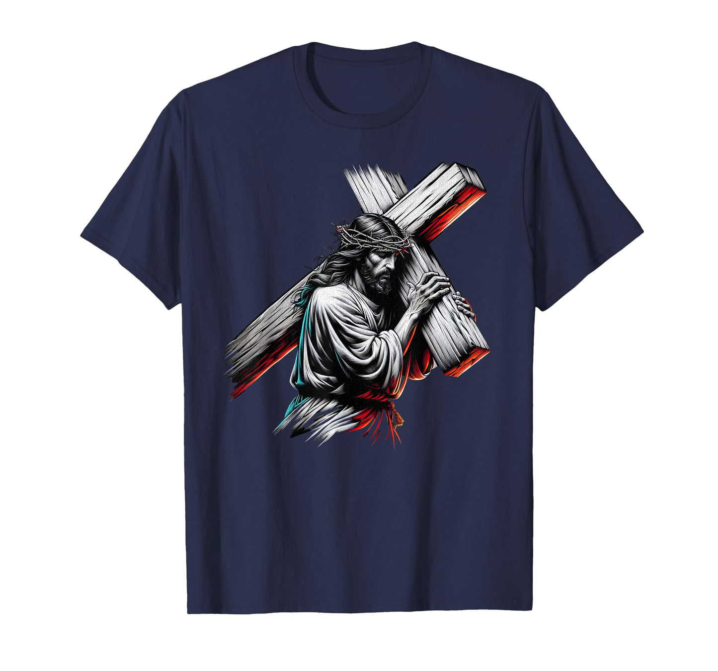 Jesus Christ of Nazareth Carrying the Cross, Crown of Thorns T-Shirt