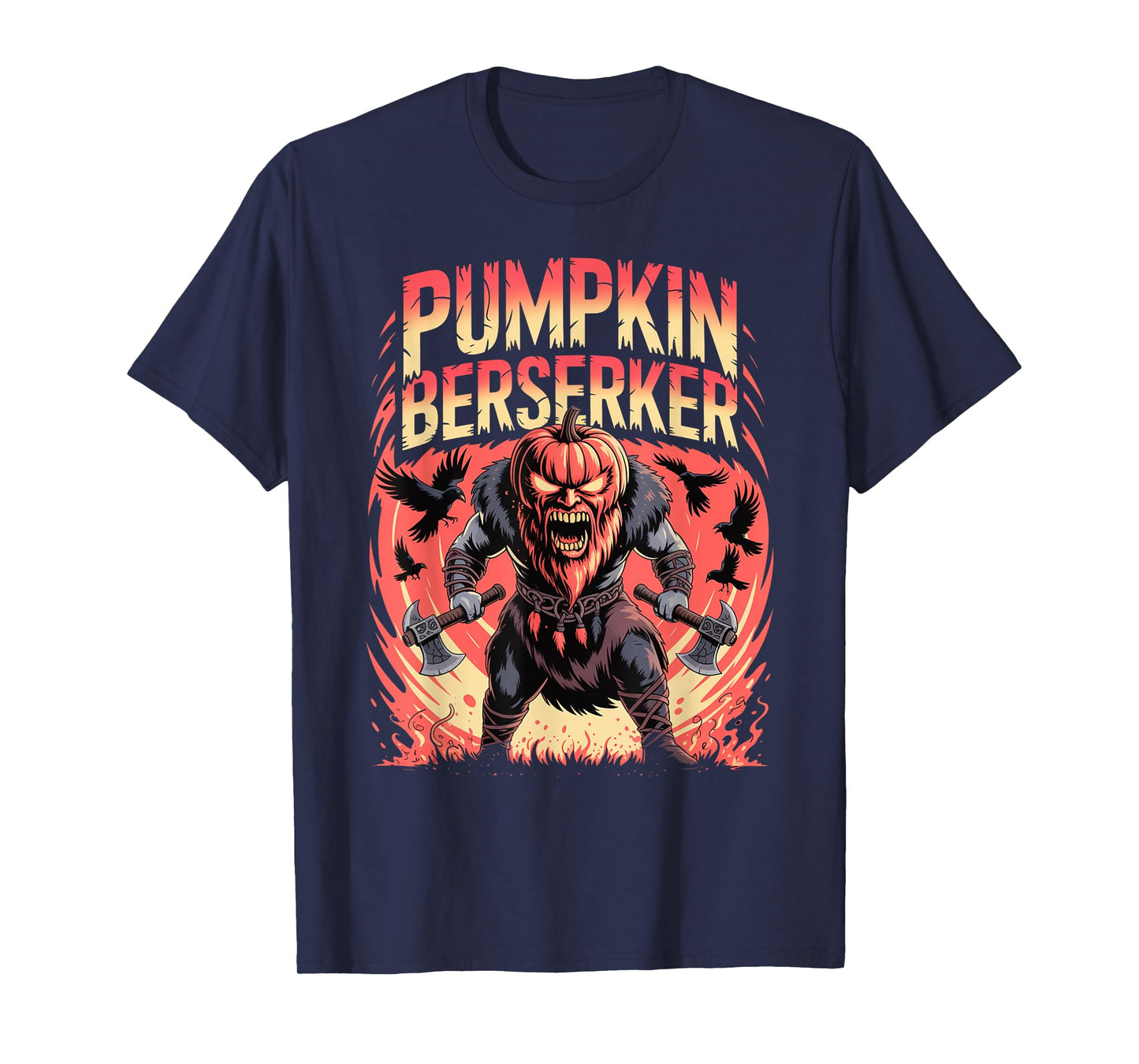 Nordic Mythology Pumpkin - Halloween Norse Berserker T-Shirt