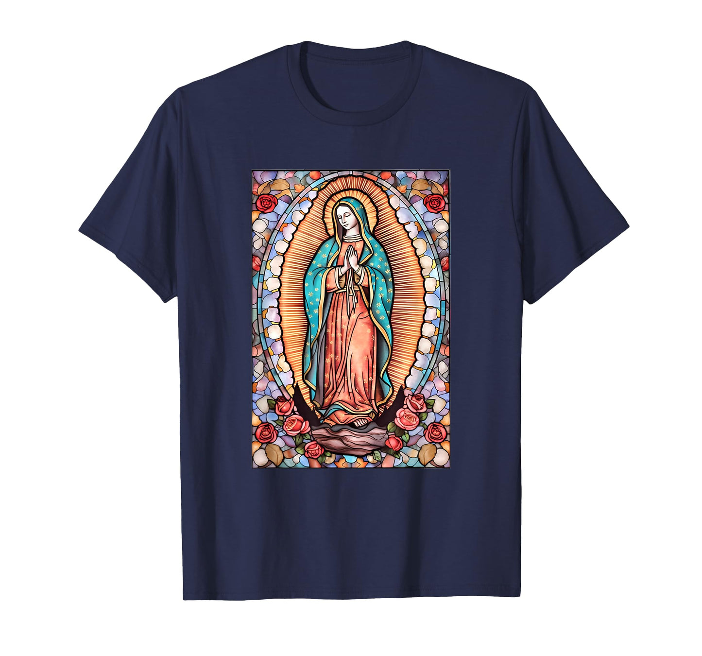 Blessed Christian Women Accessories Girls Cute Virgin Mary T-Shirt