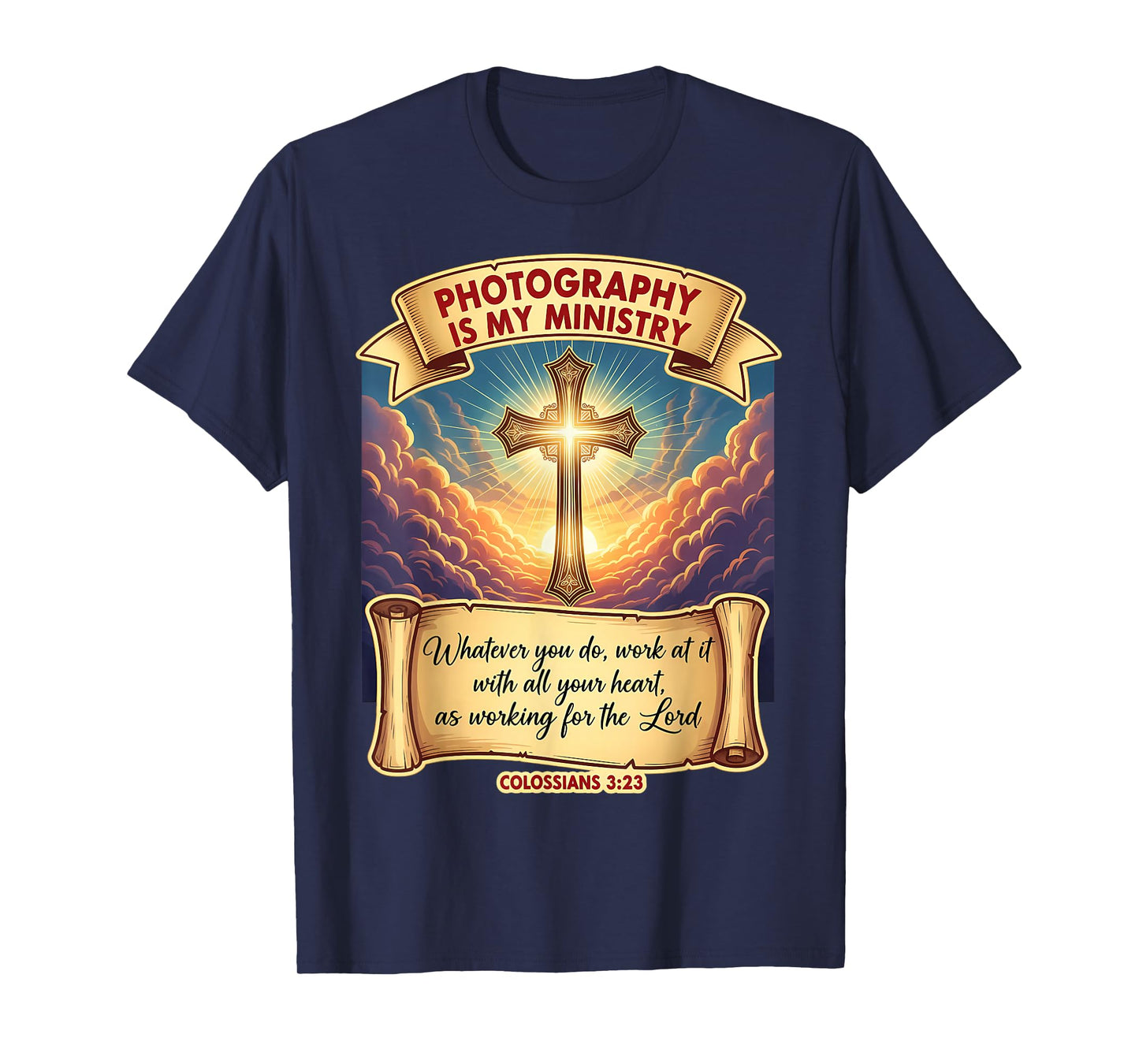 Christian Photographer Photography Art is My Ministry Jesus T-Shirt