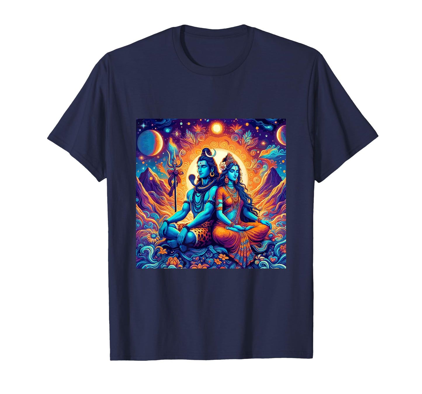 Lord Shiva Durga Hindu God Mahadeva Goddess Goddess Parvati T-Shirt