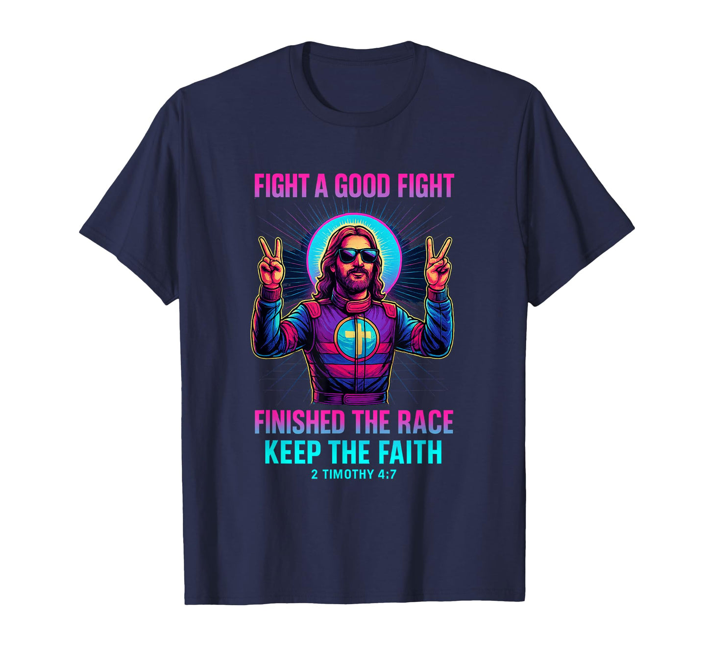 Retro Christian Quote Keep The Faith 2 Timothy 4:7 T-Shirt