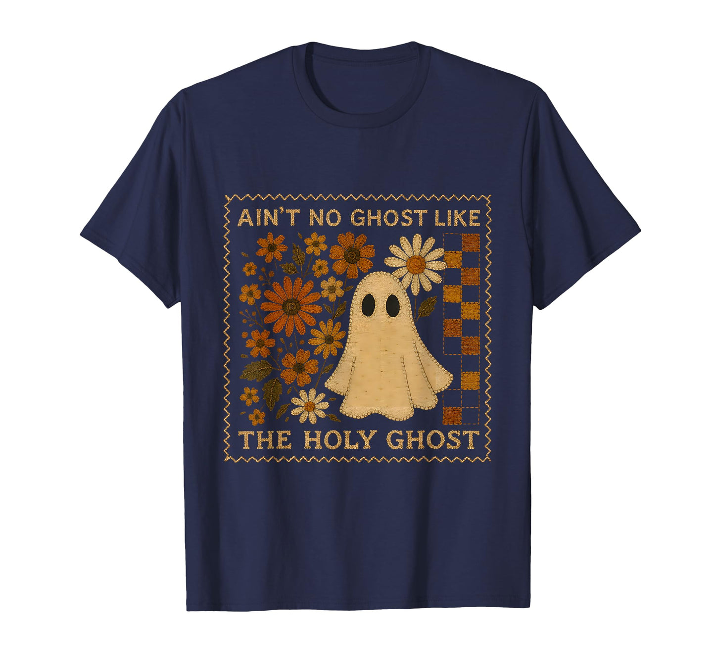 Holy Ghost Funny Fall Floral Retro Christian Faith Humor T-Shirt