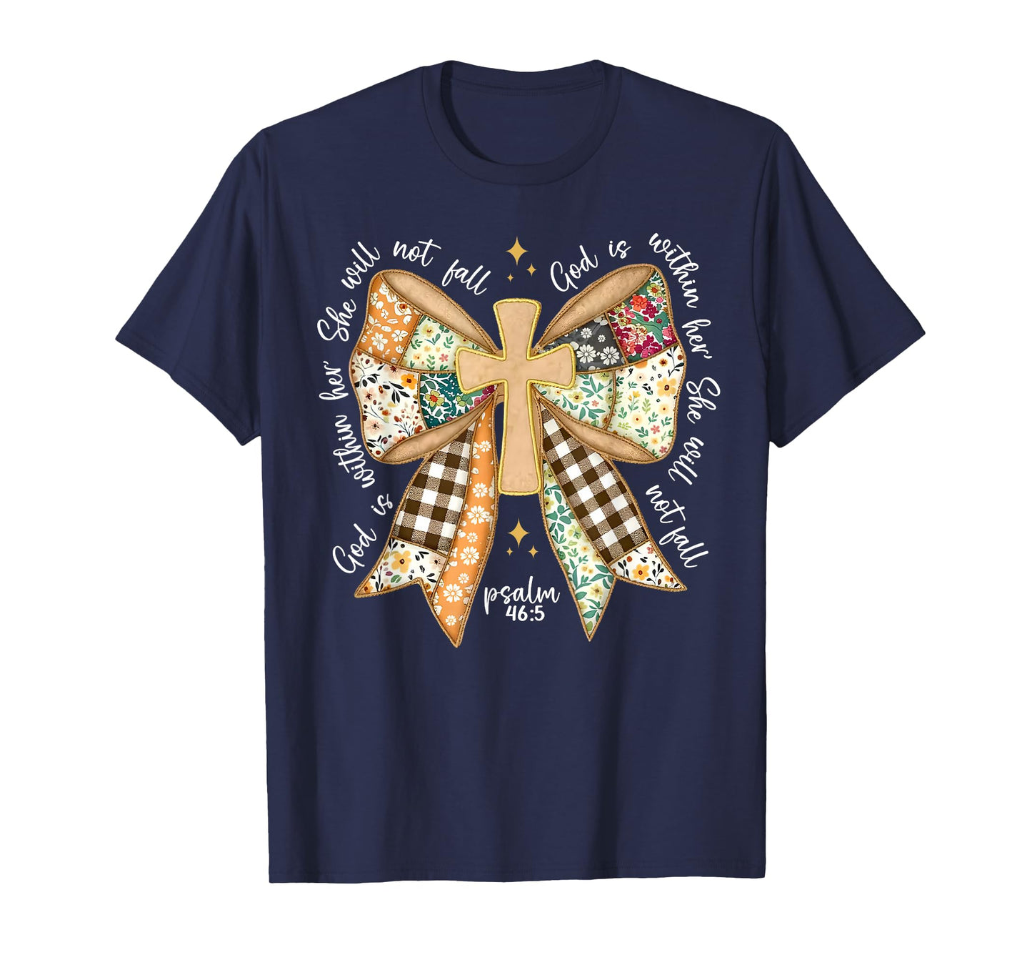 Jesus God is Within Her Coquette Christian Faith Cute T-Shirt