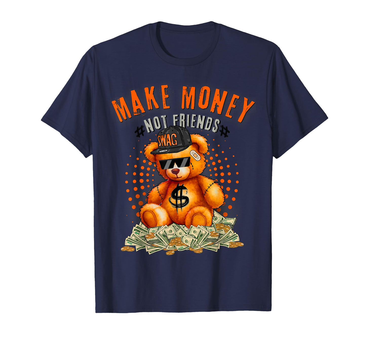 Trendy Olive Army Solar Orange Color match T-Shirt