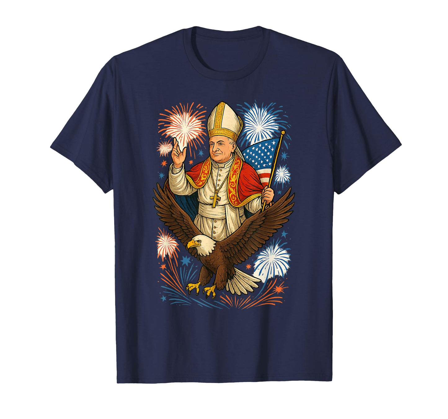 Pope Leo XIV American Made Papacy Funny American Pope Design T-Shirt