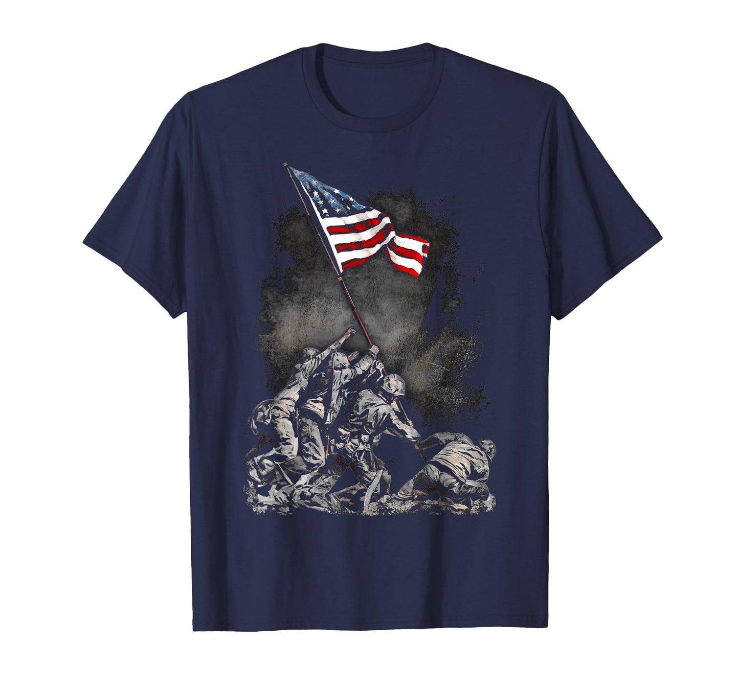 Soldiers Raising American Flag Iwo Jima T-Shirt