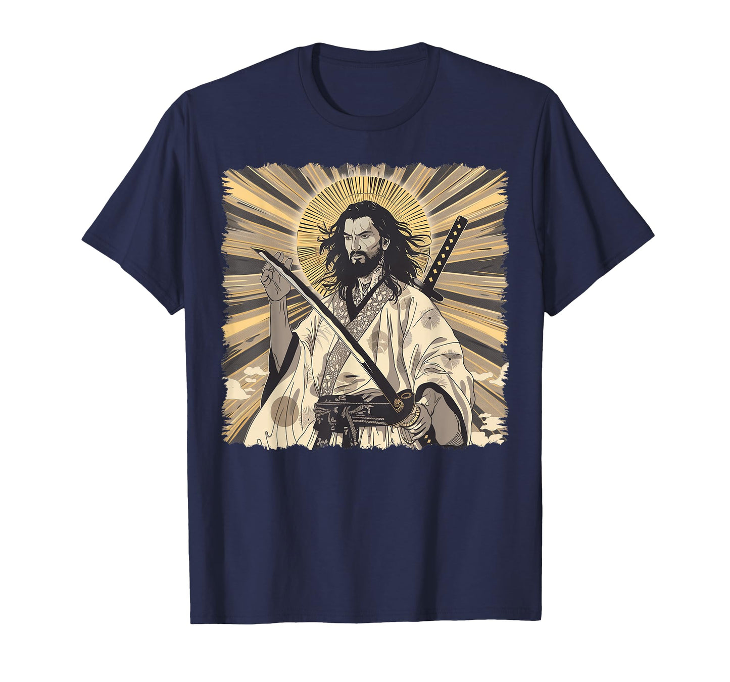 Jesus Christian Religious Japanese Art Samurai T-Shirt