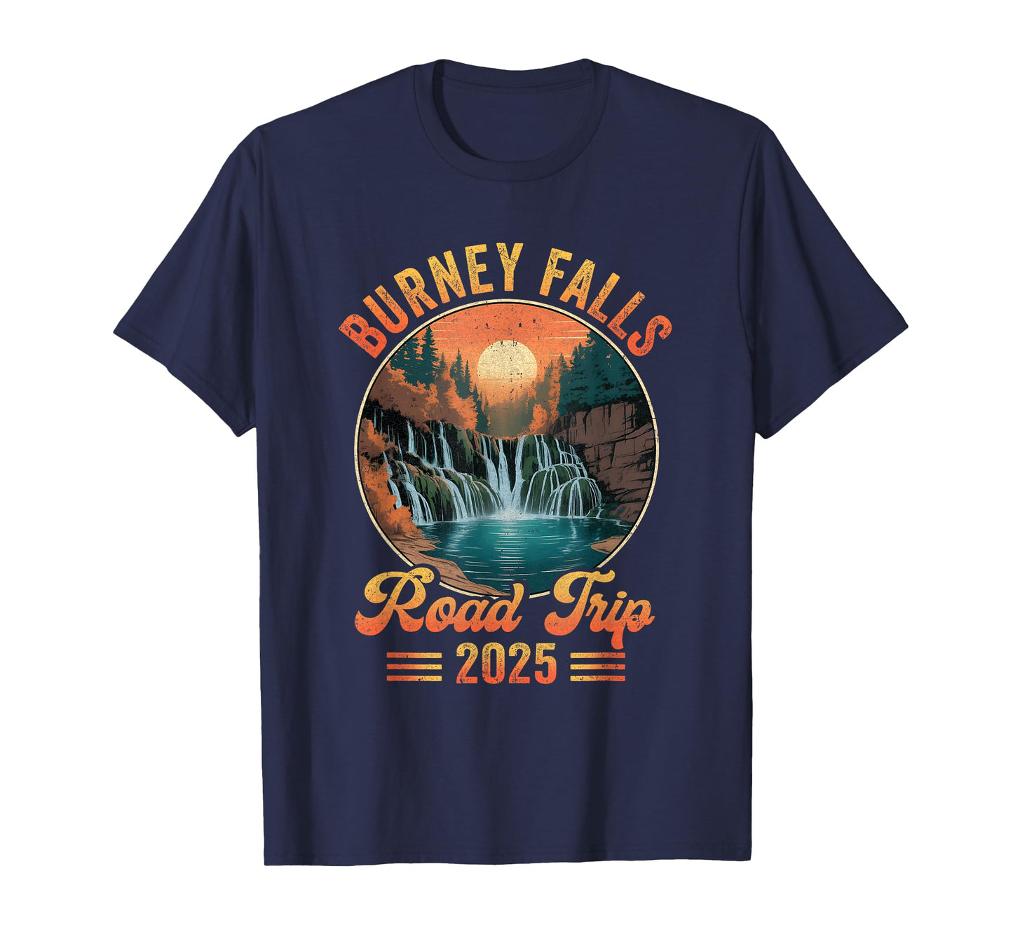 Burney Falls Road Trip 2025 Summer Vacation Family Matching T-Shirt