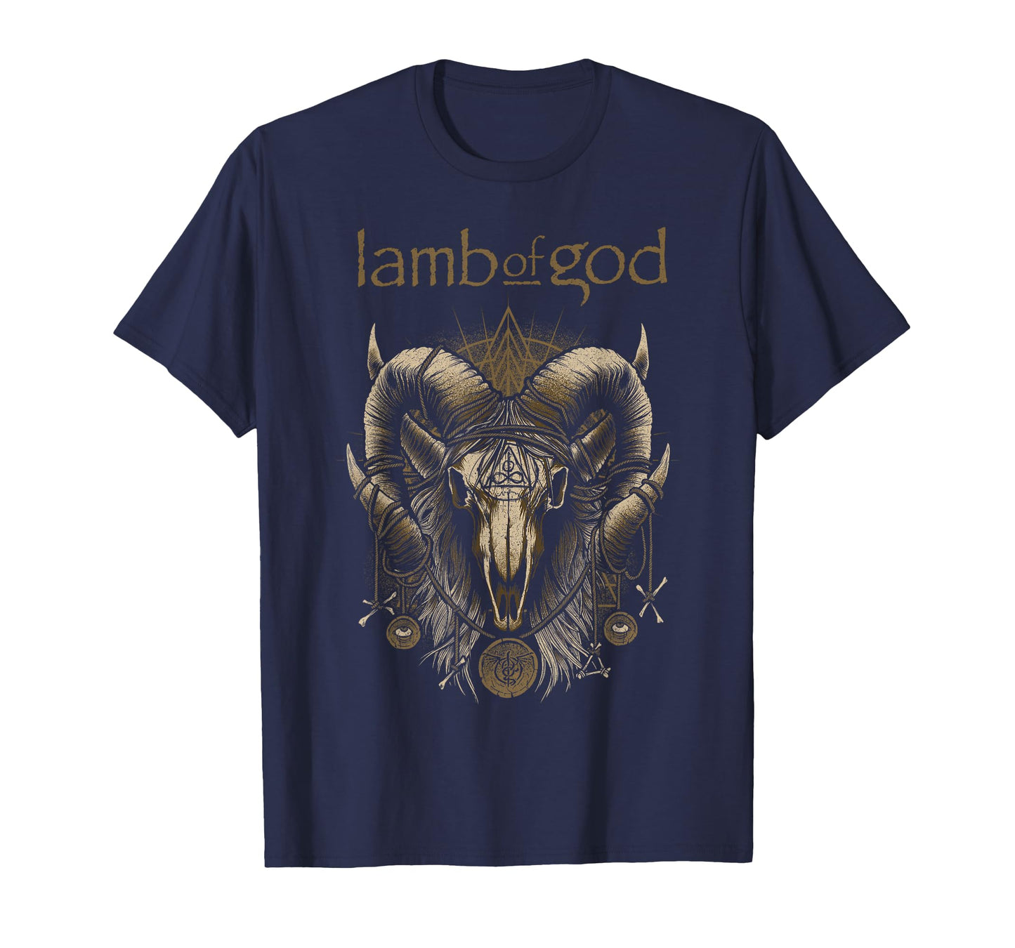 Lamb of God – Ram Skull Brown T-Shirt