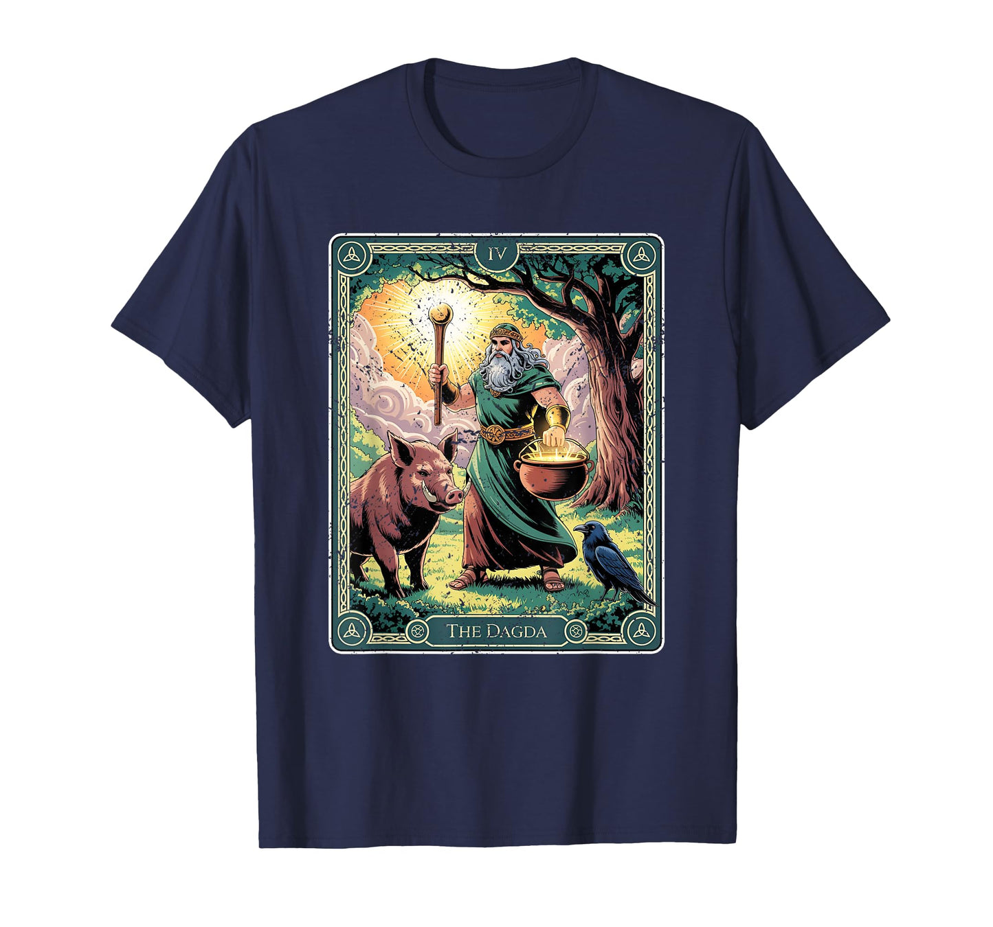 The Dagda Tarot Card Irish God of Strength and Harvest T-Shirt