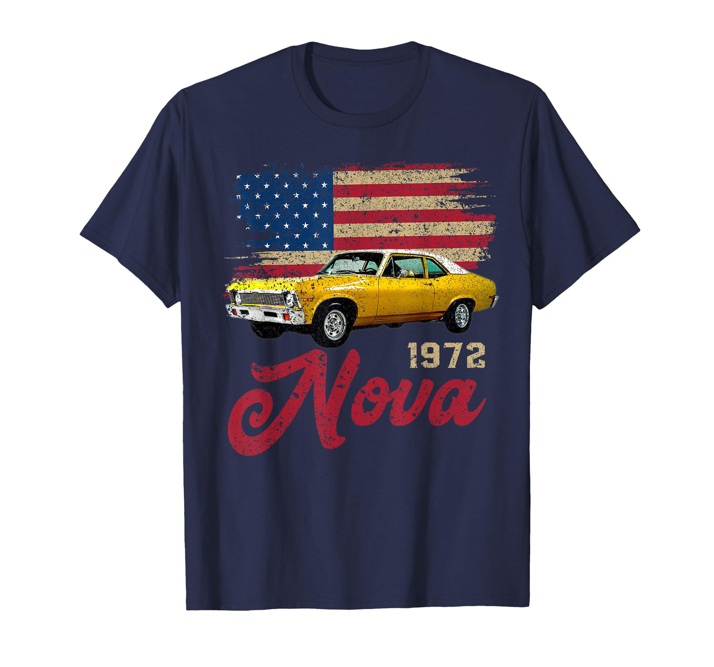 Jersey Style Nova 72 1972 Classic Old School Muscle Car T-Shirt