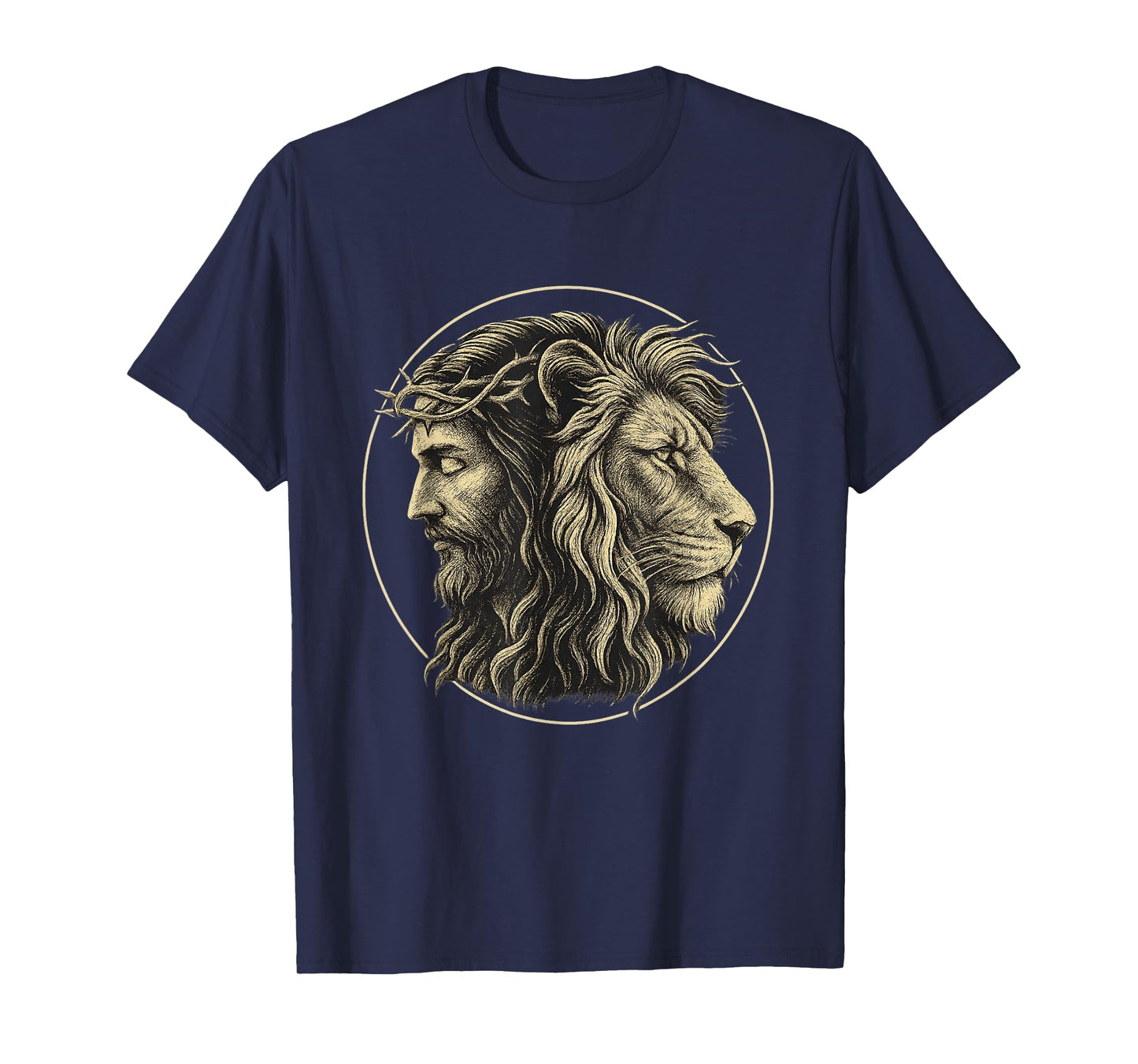 Jesus Crown of Thorns Lion Judah | Reggae Art Religious T-Shirt