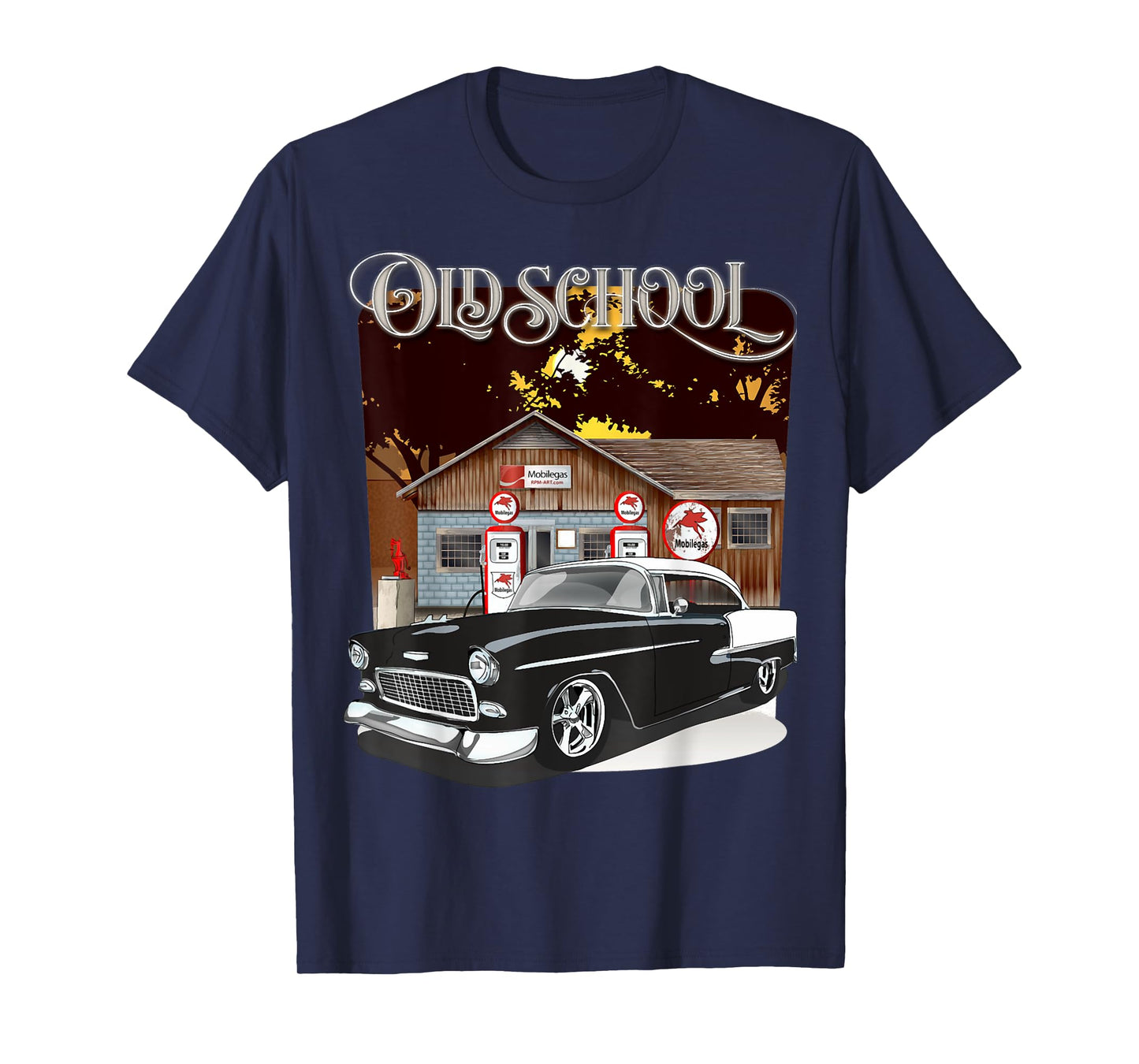 1955 55 chevys bel air classic vintage muscle car old school T-Shirt