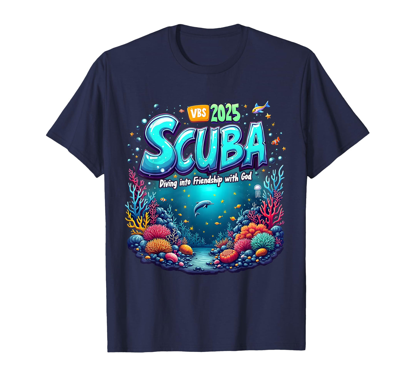 VBS 2025 Scuba Diving Into Friendship with God Christian T-Shirt