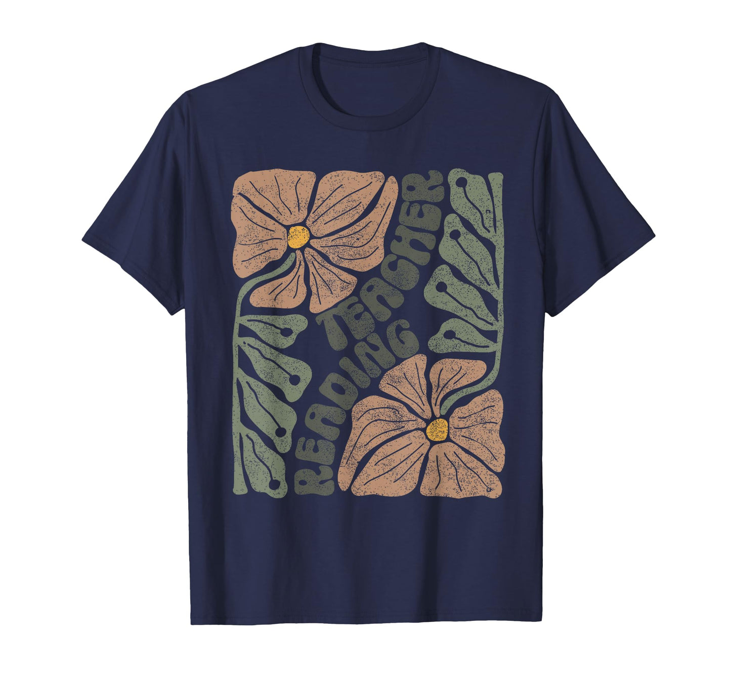 Boho Floral Reading Teacher Retro Reading Specialist Wildfl T-Shirt