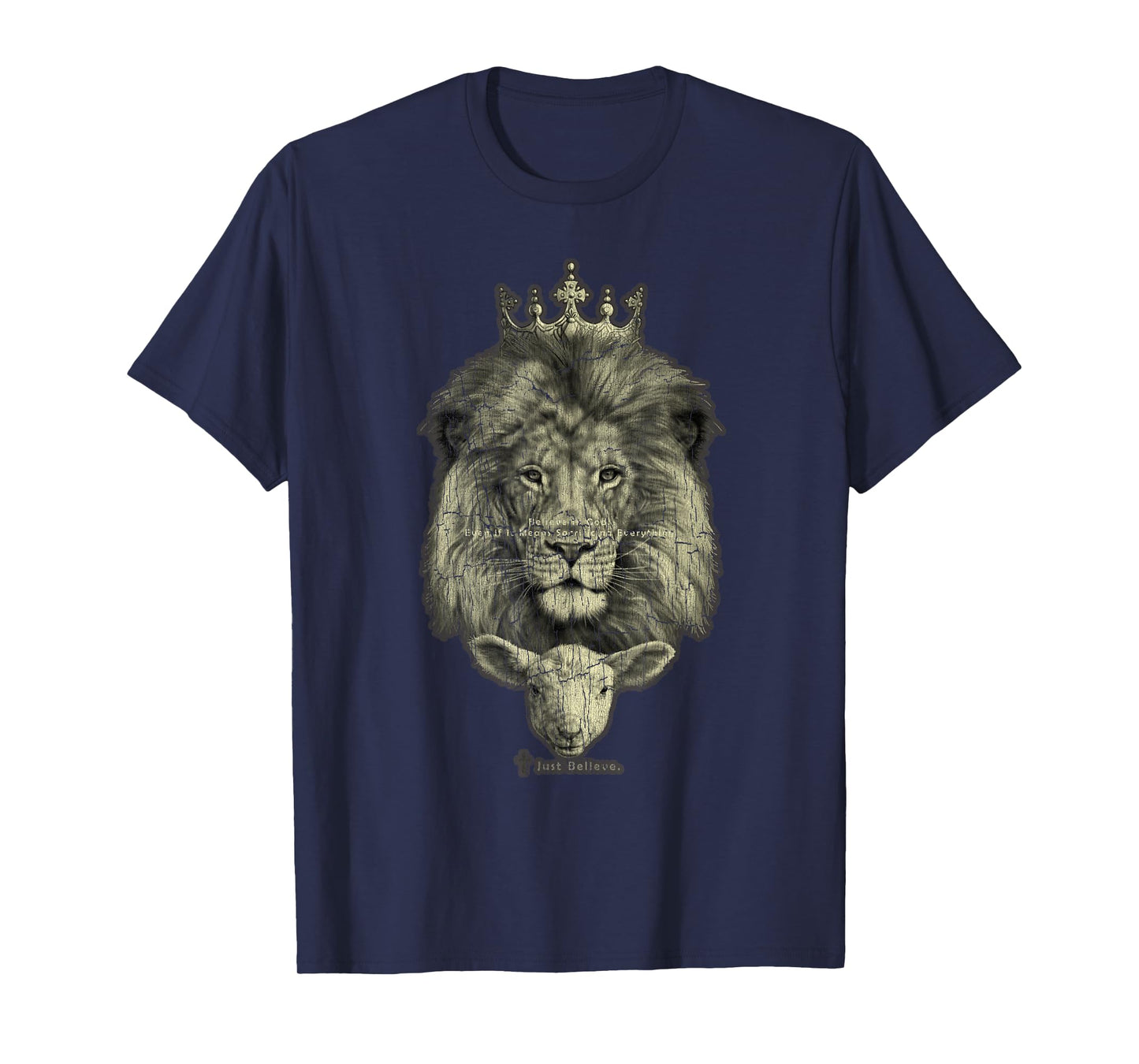 Vintage Retro The Lion And The Lamb Christian Sportswear-The T-Shirt