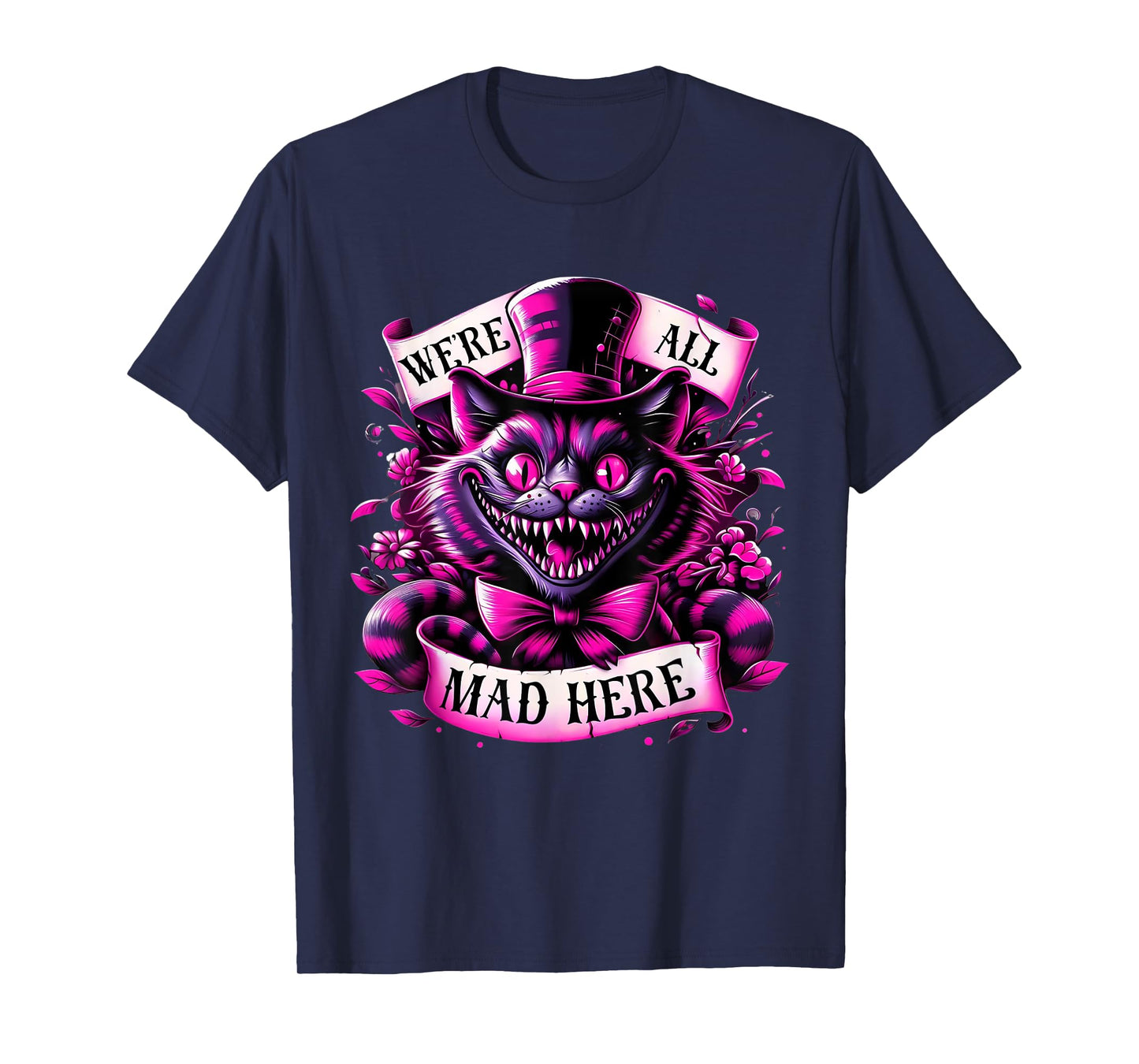 Cheshire Cat Alice in Wonderland Party T-Shirt for Men Women Girls Kids