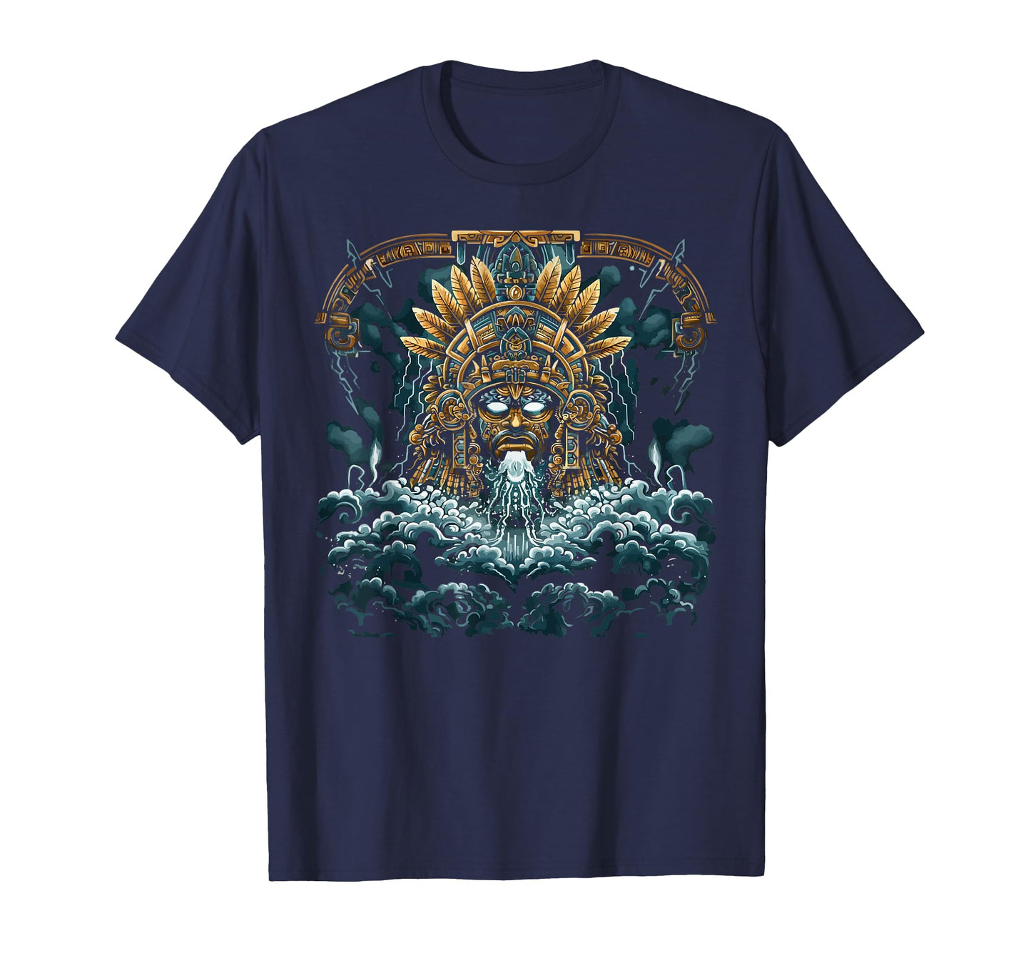 Aztec God Aztec Culture Mayan Indigenous Tlaloc Statue T-Shirt