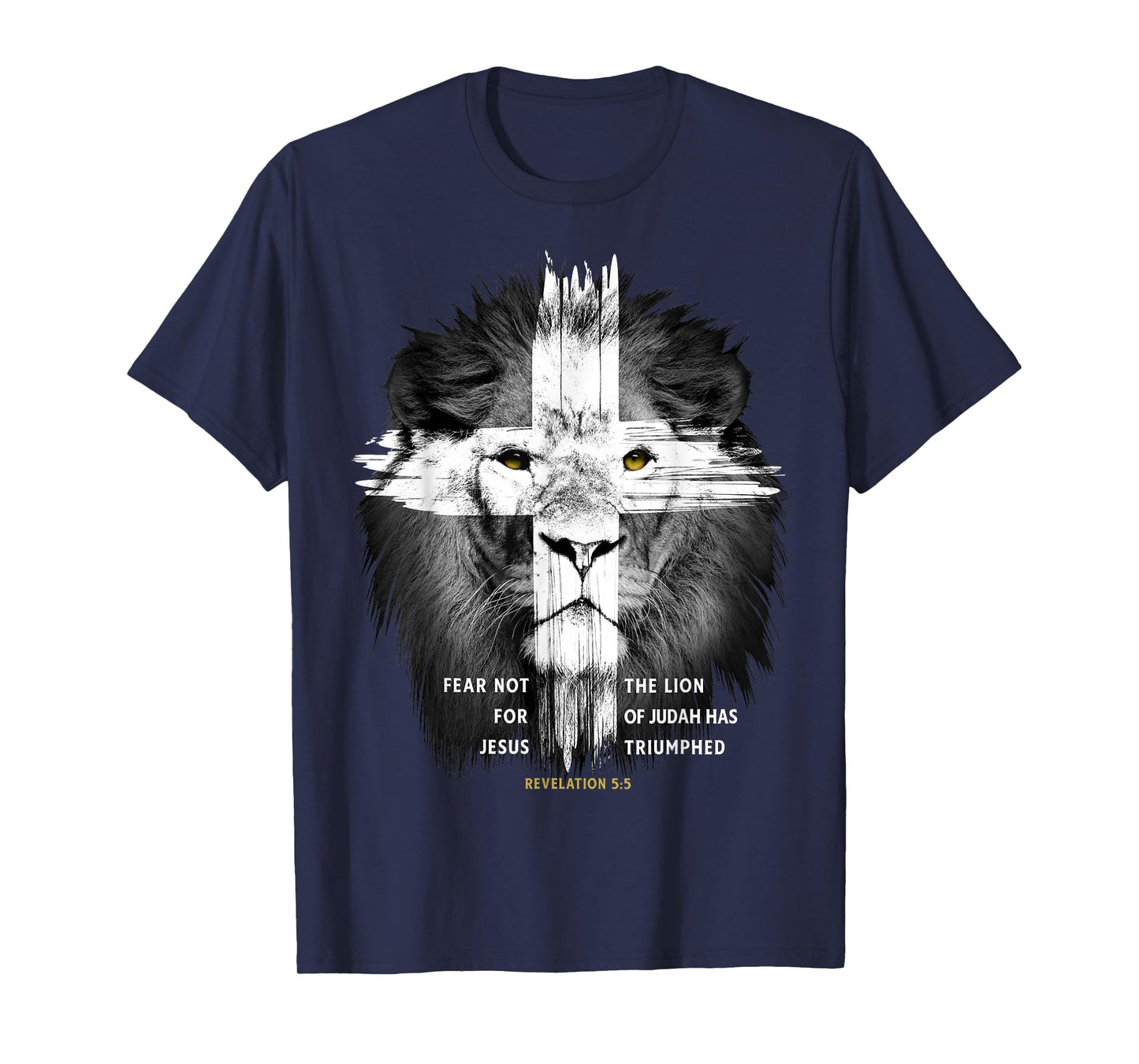 Lion Cross Jesus Christian Lord God Believer T-Shirt