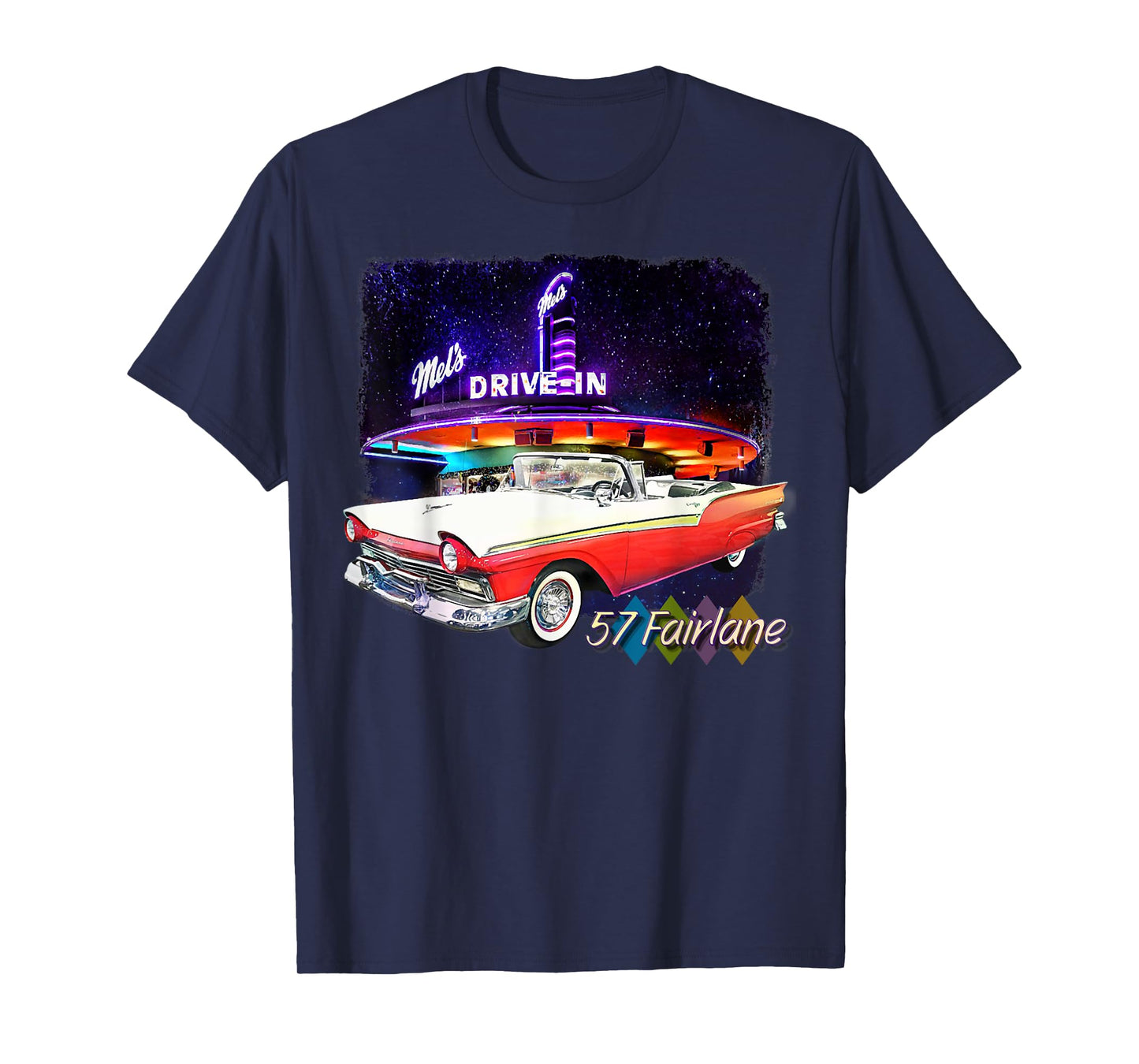 1957 57 fairlane, classic car art T-Shirt