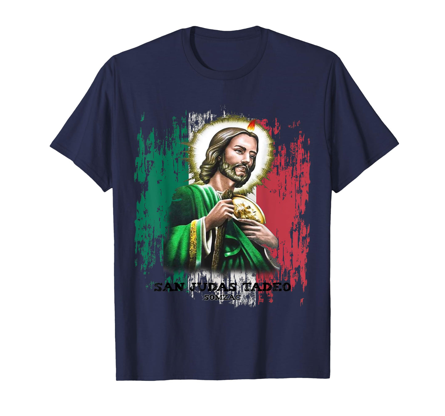 San Judas Tadeo - St. Jude Art Mexican Flag T-Shirt