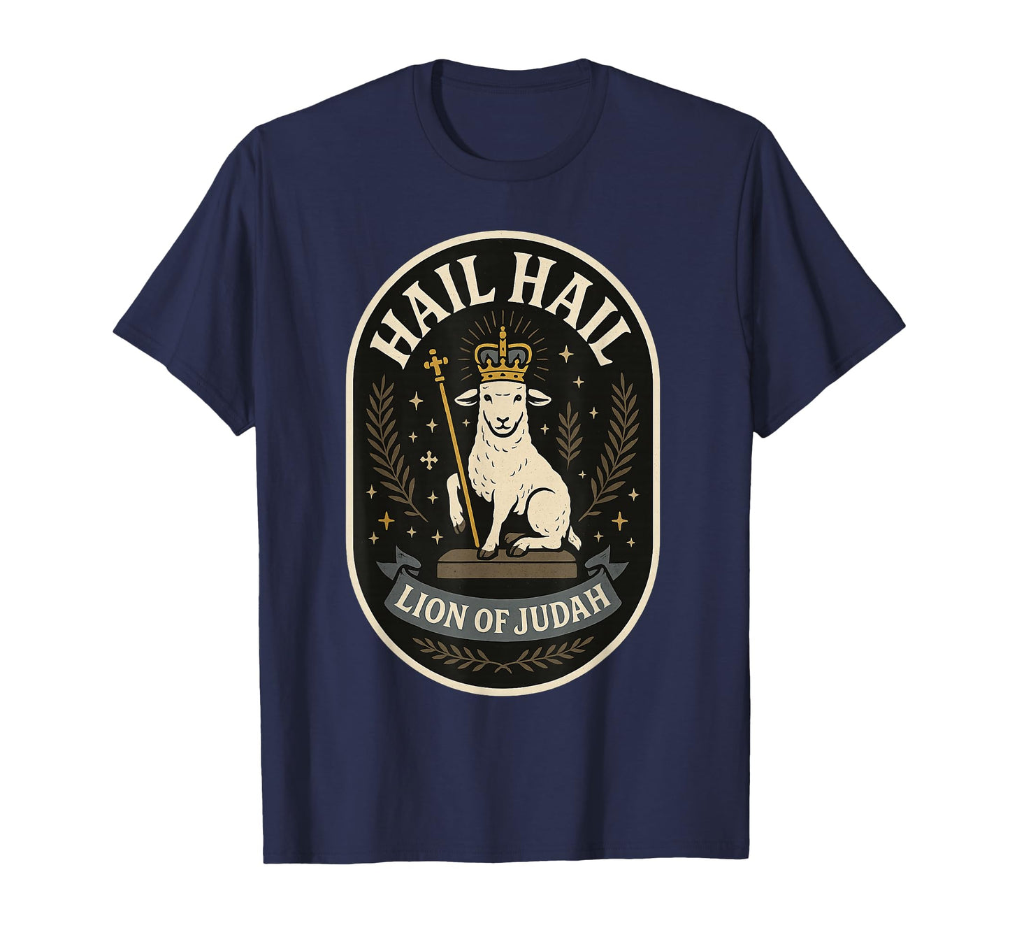 Hail Lion of Judah - Bold Emblem Jesus Christian Religious T-Shirt