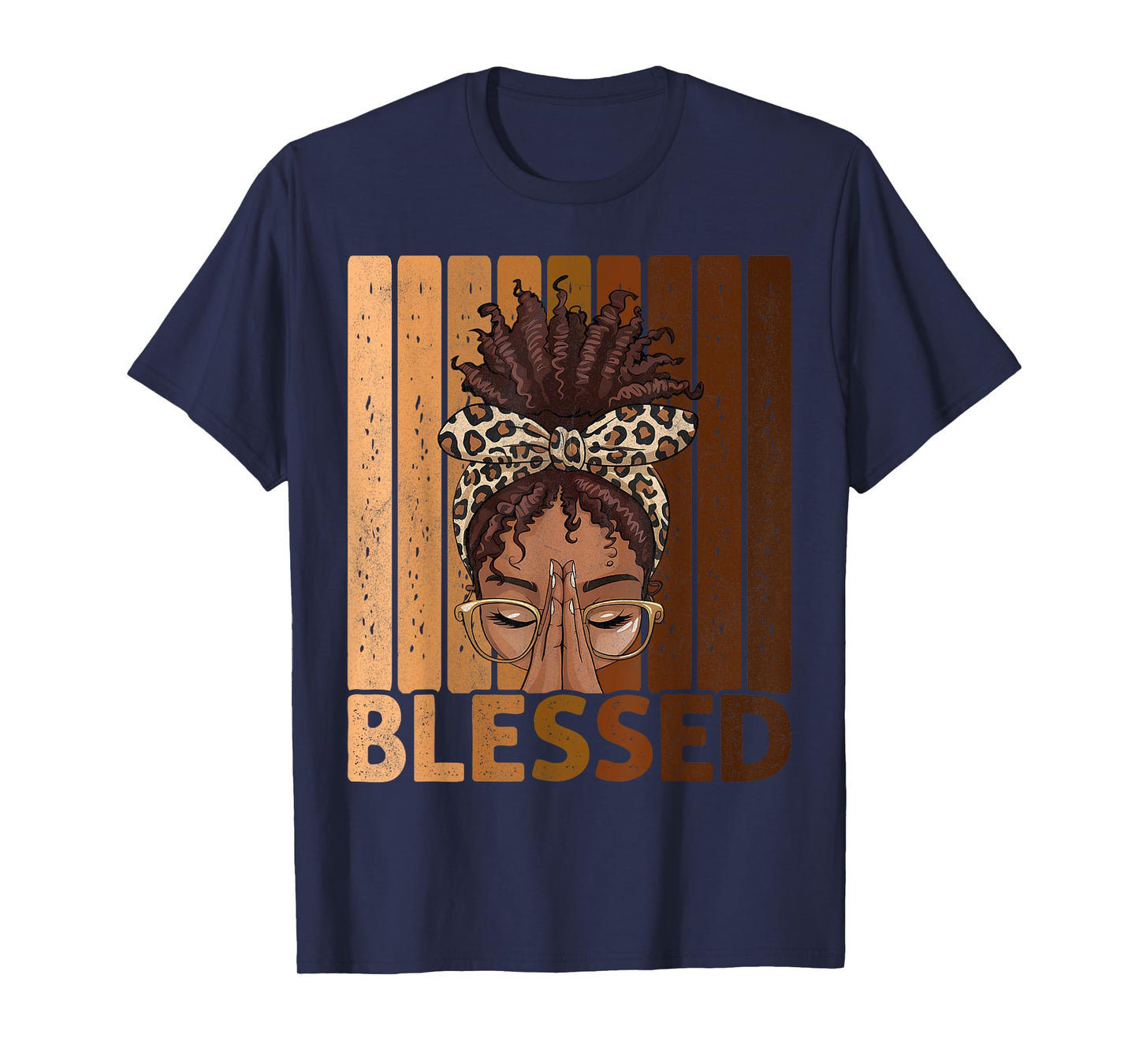 Blessed Black Woman Praying African American Christian T-Shirt