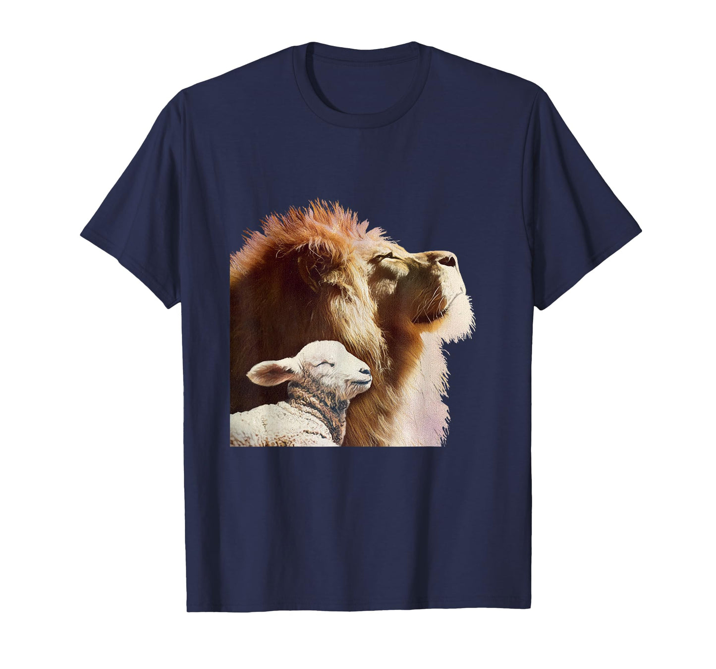 Bible Verse Religious Apparel The Lion and The Lamb T-Shirt