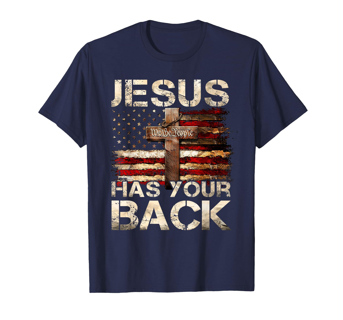 Jesus Has Your Back Religious Cross Shirt, Funny Christian T-Shirt