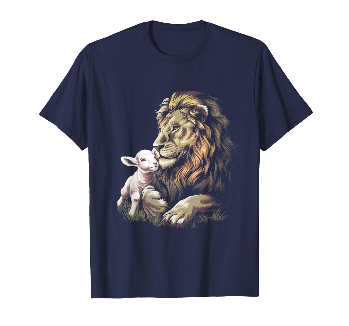Christianity Lamb Lion Together Lion lamb Animal T-Shirt
