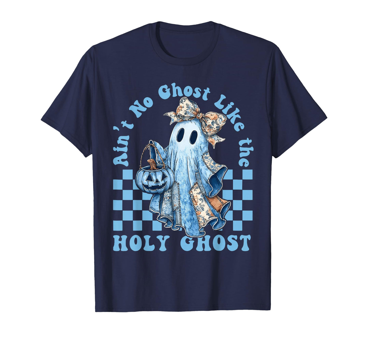 Ain’t No Ghost Like The Holy Ghost Funny Coquette Pumpkin T-Shirt