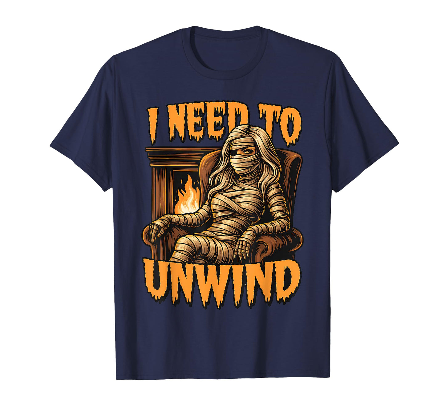 I Need to Unwind Funny Mummy Halloween Girl T-Shirt