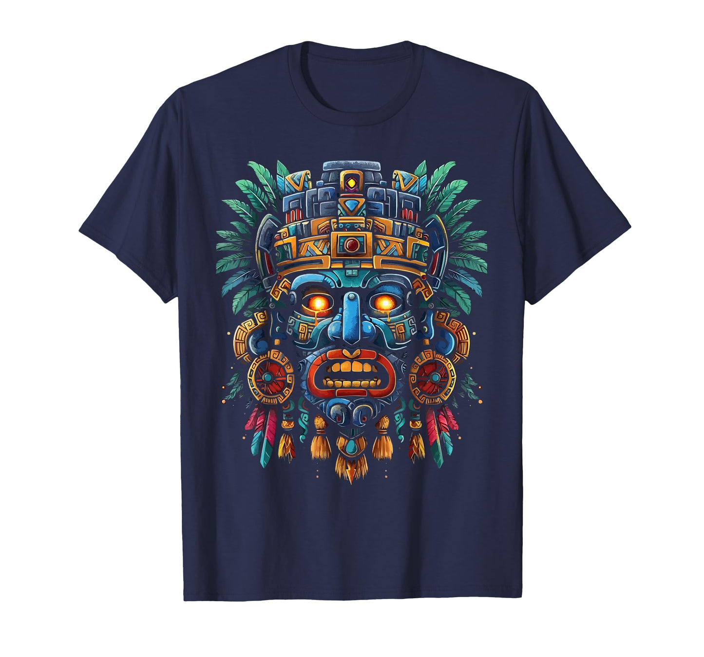Aztec God Aztec Culture Mayan Indigenous Tlaloc Statue T-Shirt