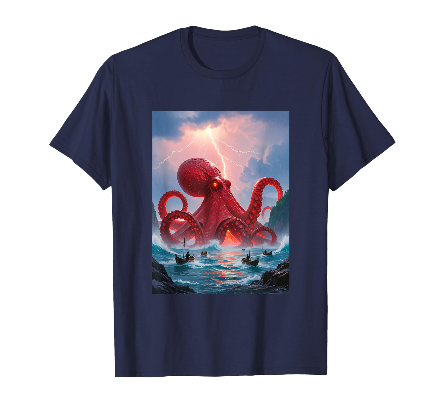 Akkorokamui, red octopus god of Ainu Japanese coast T-Shirt