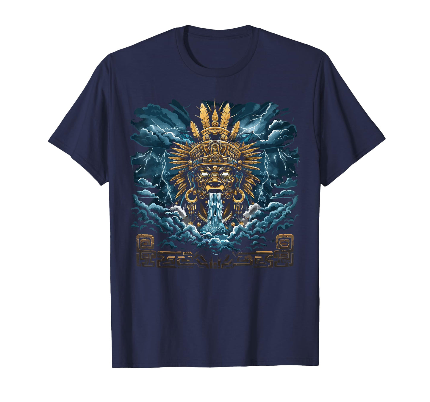 Aztec God Aztec Culture Mayan Indigenous Tlaloc Statue T-Shirt