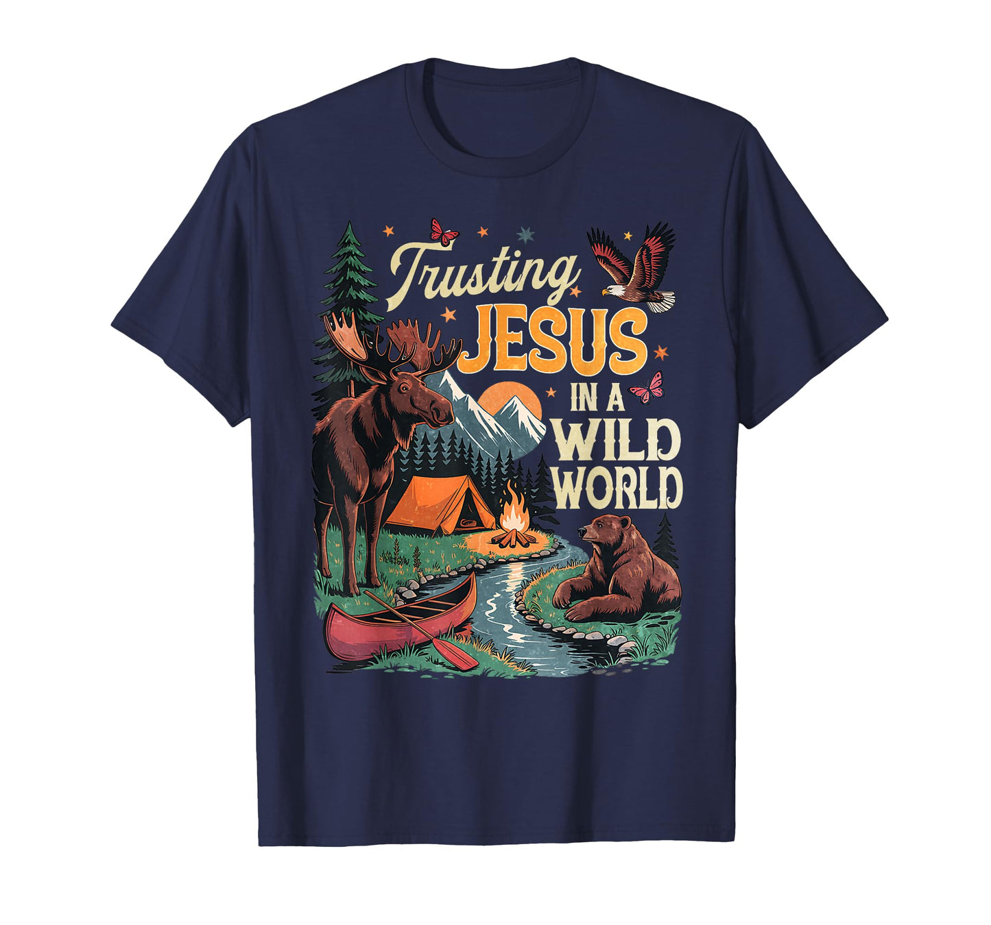 True-North Trusting Jesus In A Wild World Vbs Bear Nature T-Shirt